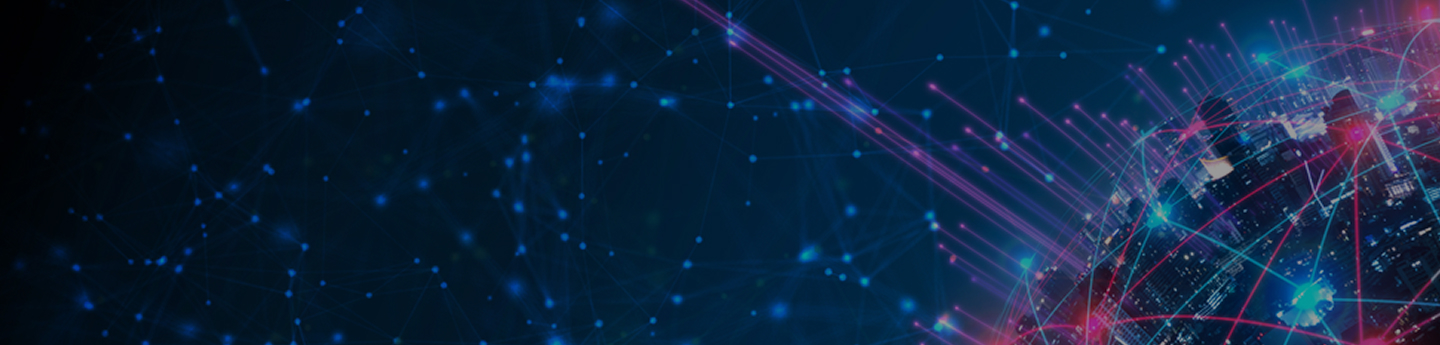 Abstract image of a global network with lines of light connecting points of light. | Forensic Discovery