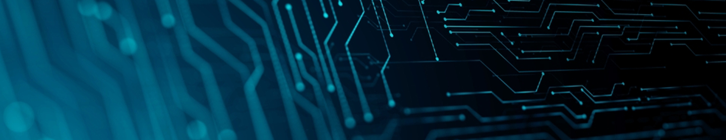 Abstract image of teal circuit board pathways. | Forensic Discovery