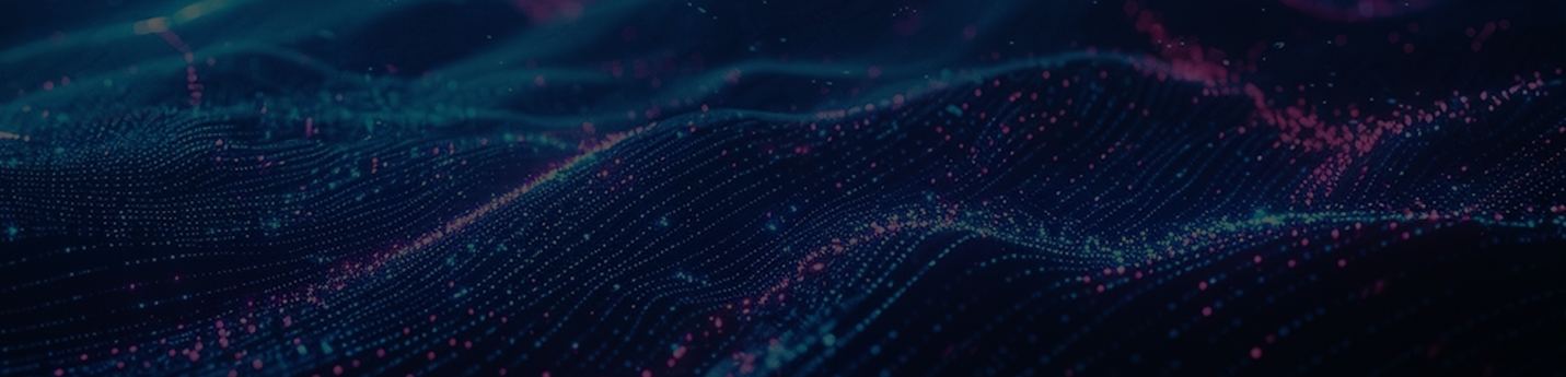 Abstract image of a dark blue and purple wave-like pattern of light dots. | Forensic Discovery
