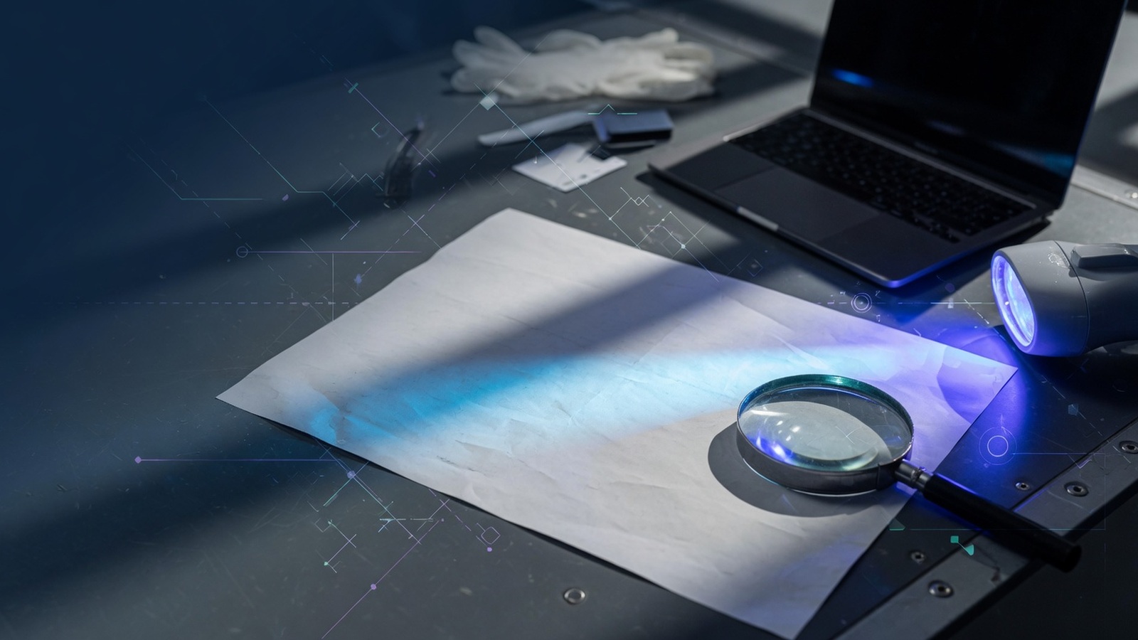 Digital forensics evidence review visual for Detecting Forged Documents Using Digital Forensics