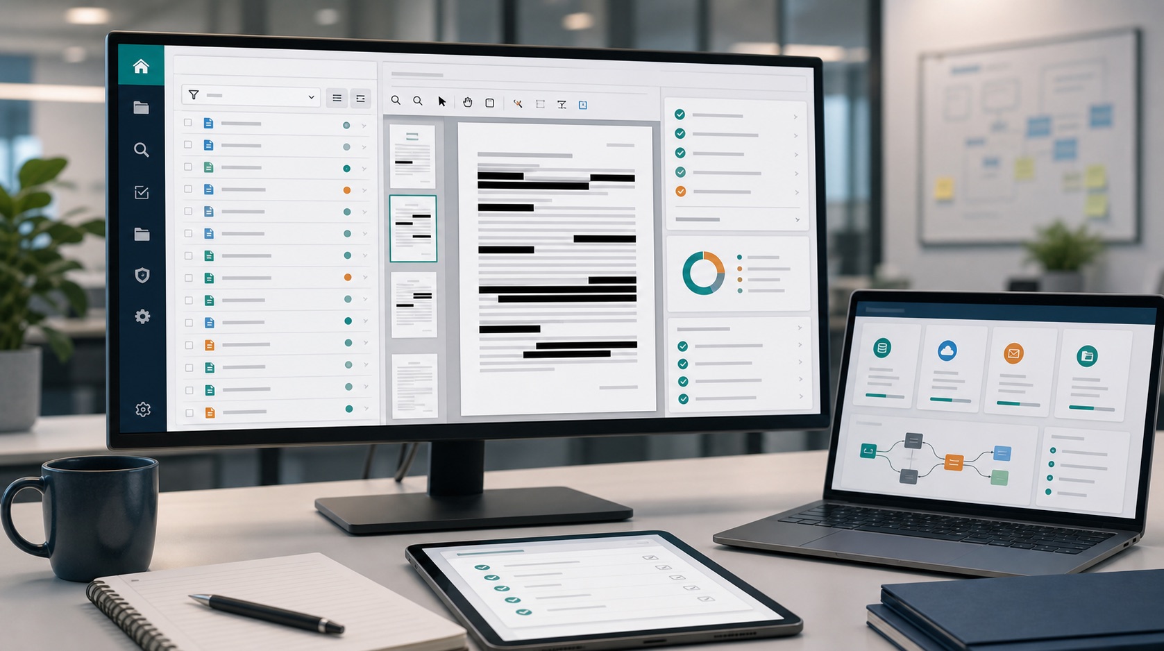Secure document review and redaction workflow for DSAR response support.